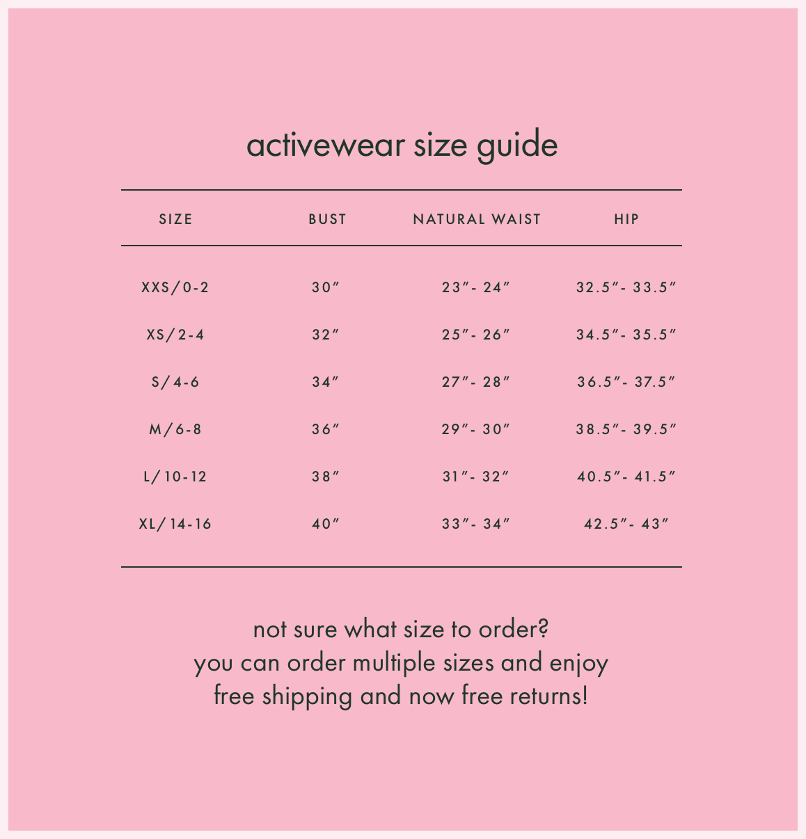 Kate Spade Clothing Size Chart