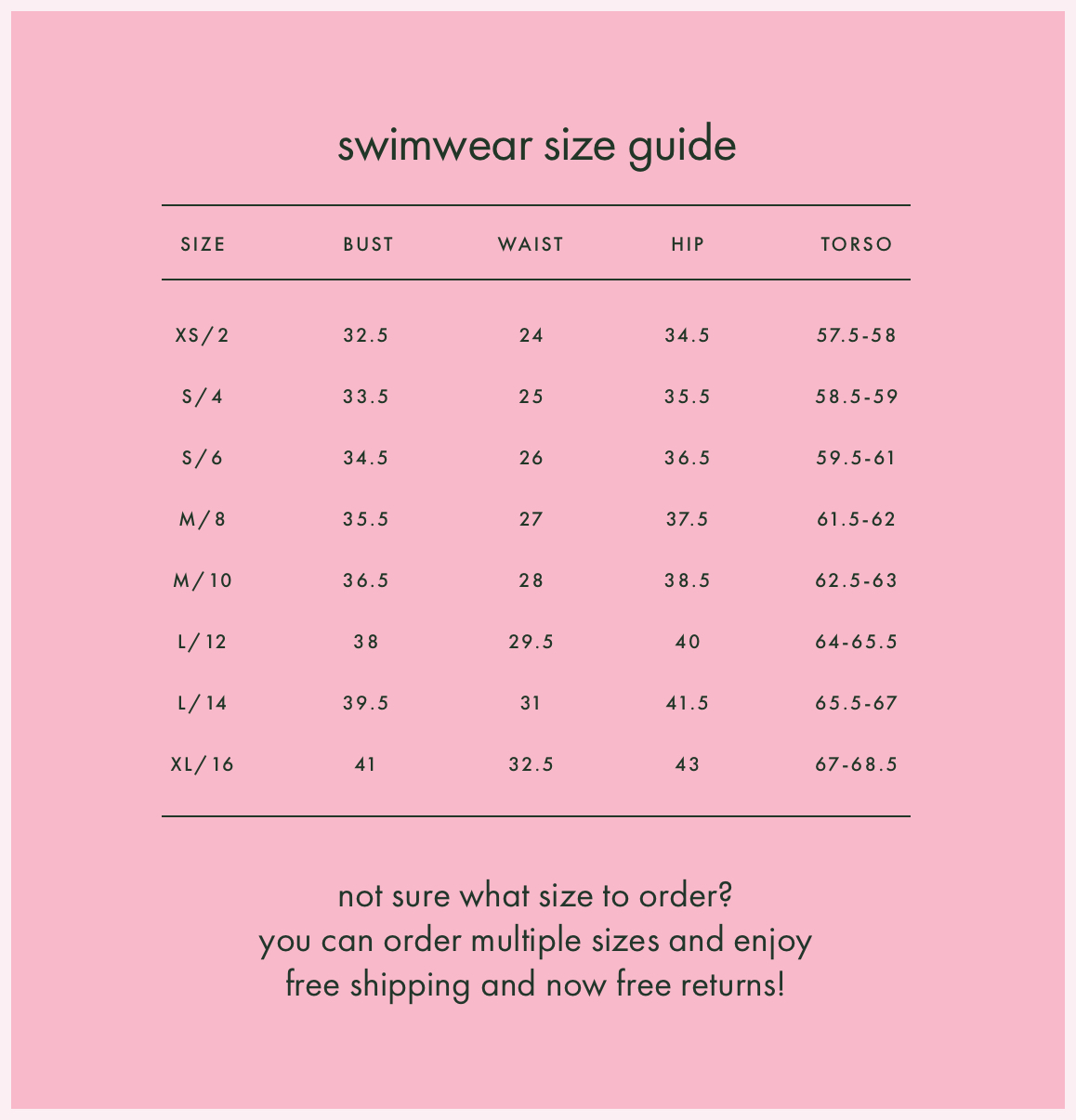 Kate Spade Clothing Size Chart