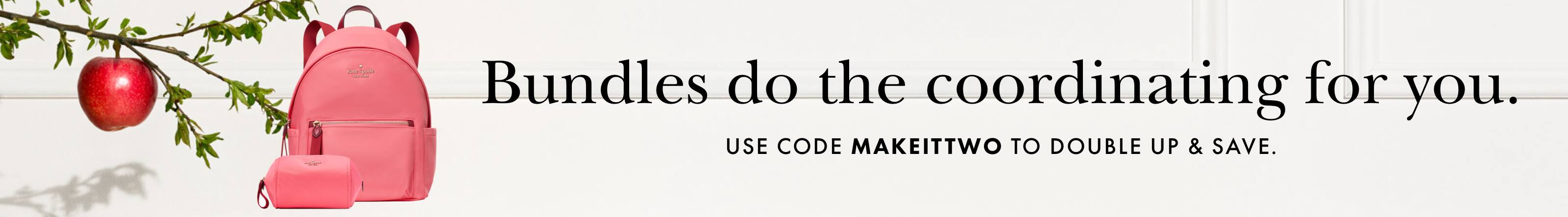 We did the coordinating for you. Use code MAKEITTWO.